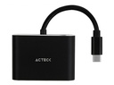 Adaptador acteck shift plus av420 de usb-c a hdmi mas vga, ac-934657