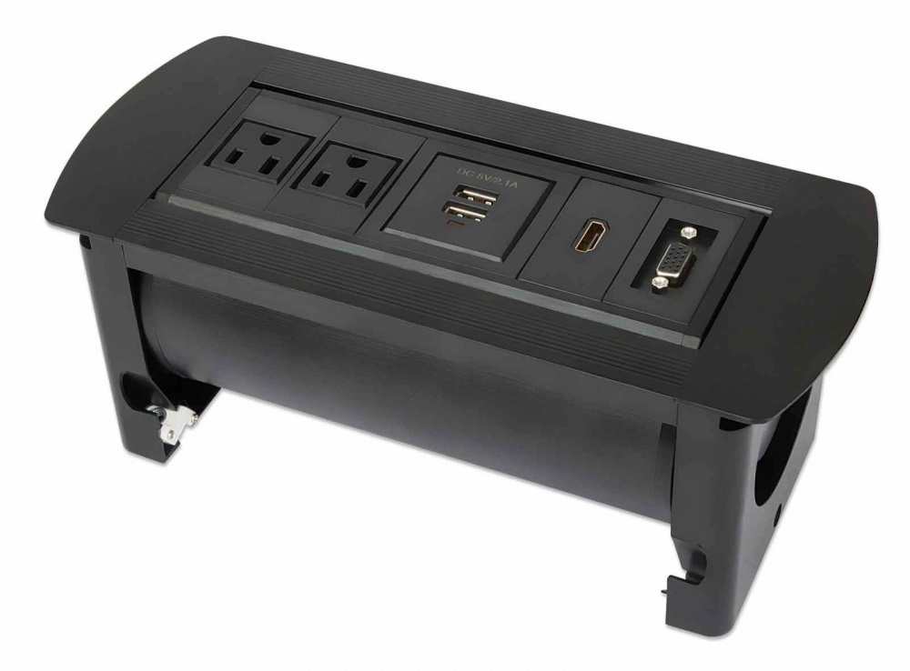 Caja Para Mesa Manhattan 164832 2 Puertos + 2x USB