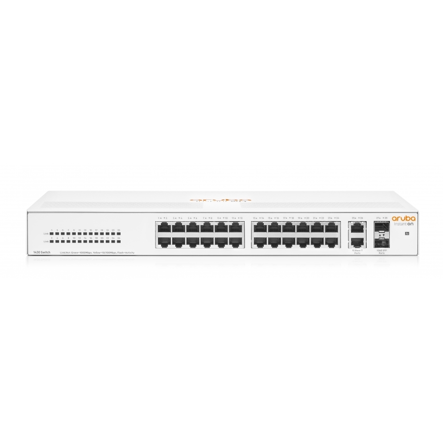 Switch hpe aruba r8r50a instant on 1430 con 24 puertos rj45 10