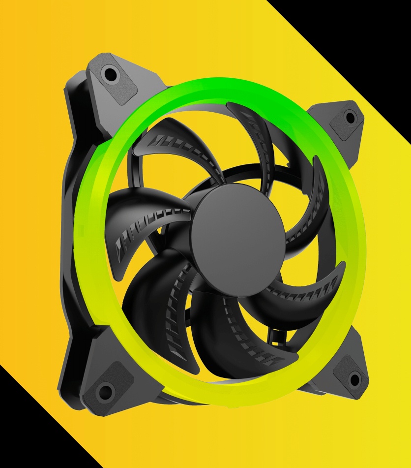 Ventilador Ocelot Gaming OGF02 RGB 120mm 1200RPM Negro