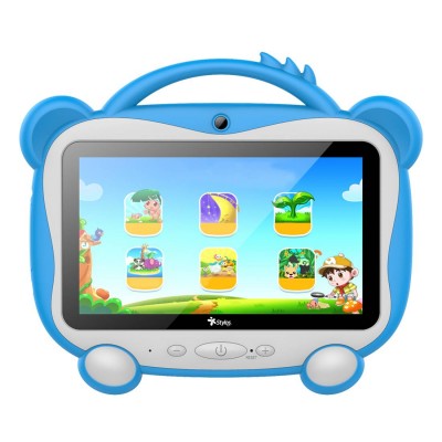 Tablet stylos taris kids, quad core, 7 pulgadas, ram 2gb, almacenamiento, 32gb, wifi, android 11, usb-c, color azul (sttaa112a)