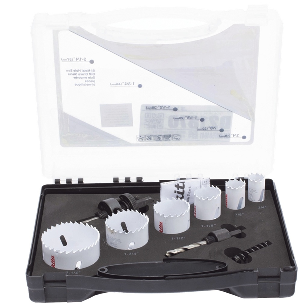 Juego de Brocas de Acero Rápido Makita D21870 6 Piezas Para Metal/Plástico/Madera 