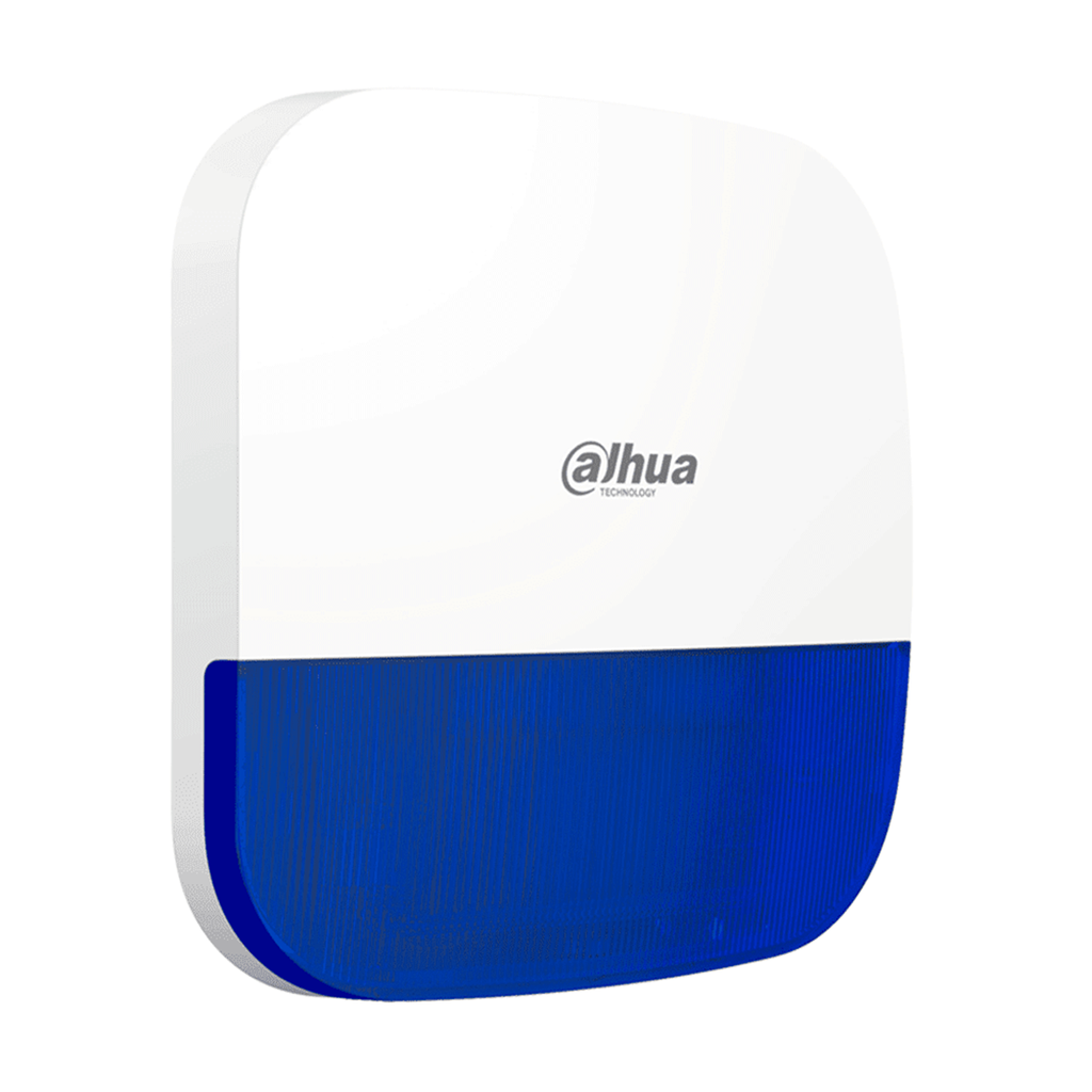 Sirena Con Estrobo Dahua DHI-ARA13-W2 110db Múltiples Sonidos De Alarma