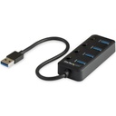 Hub usb 3.0 de 4 puertos - usb de 4 puertos usb-a con interruptores individuales de encendido