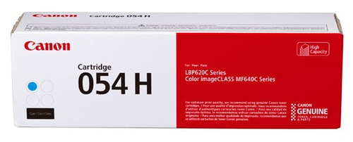 Toner cyan canon 054 h  rendimiento 2,300 paginas compatible con lbp622cdw,  mf644cdw.