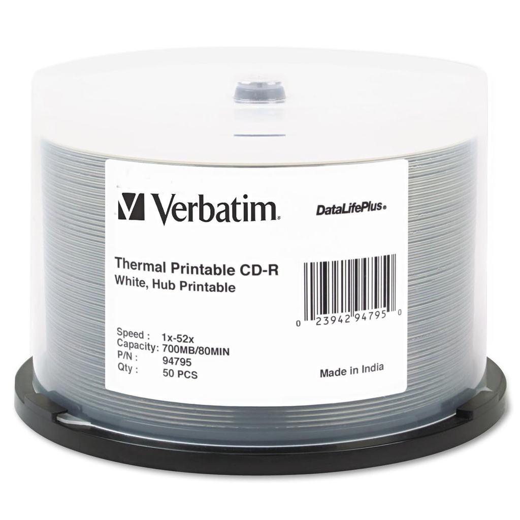 Torre De Discos Verbatim 94755 CD CD-R 52x 50 Discos 