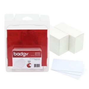 Badgy CBGC0020W 100 Pvc Cards Thin 20mil