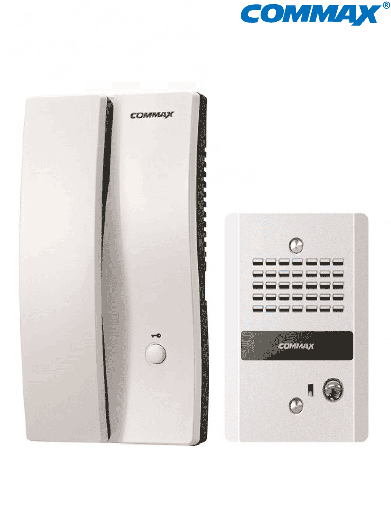 Commax dp2sdr2gn - kit de interfon con frente de calle y auricular conexión a 2 hilos, conecta equipo extra con clave 29042 cuen