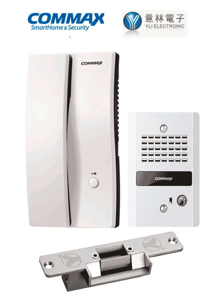 Commax paqdp2sgys - paquete de interfon para audioportero / frente de calle dp2g / contrachapa electrica