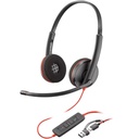Audifonos Estéreo USB-C POLY Blackwire 3220 + Adaptador USB C/A