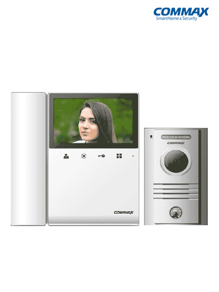 Commax cdv43kdrc40k - monitor color 4.3 pulgadas y frente de calle / soporta monitor y auricular extra