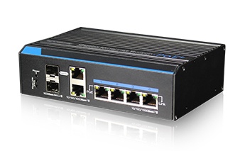Switch Gigabit Industrial High Poe 4 Puertos Utepo utp7204gehpoe 802.3 af  802.3at 2 Puertos Combo Uplink