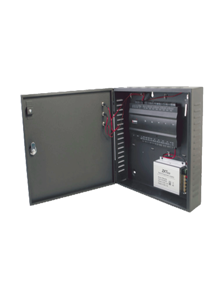 Panel de Control de Acceso Profesional ZKTECO INBIO460B 4 Puertas Gabinete y Fuente 20 000 Huellas Biometría Entradas y Salidas
