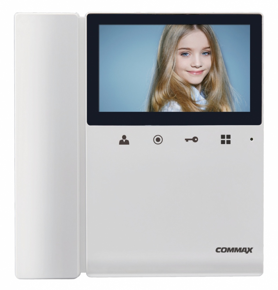 Commax cdv43k2drc40kpaq - paquete de monitor de 4.3 pulgadas y frente de calle de aluminio con apertura de puerta, el monitor y 