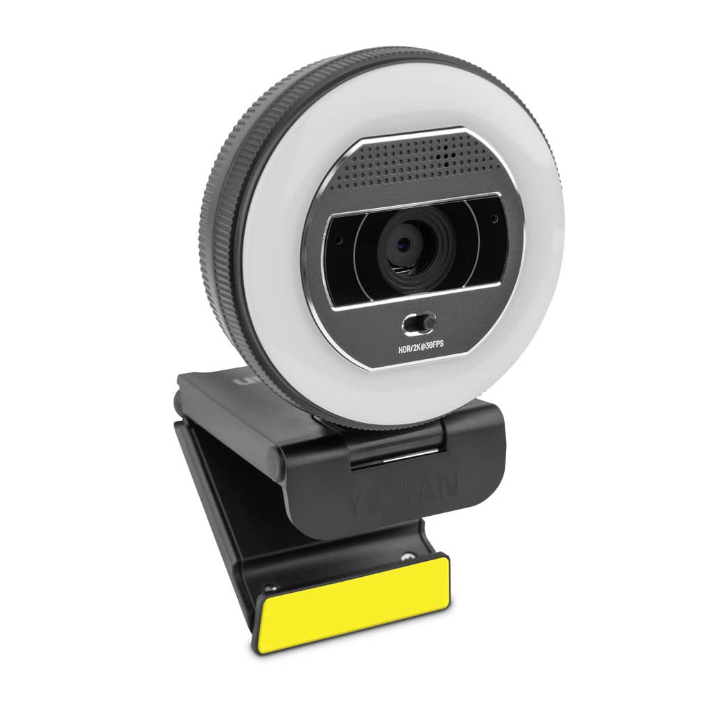 Yeyian Webcam FlexCam, 2560 x 1440 Píxeles, USB, Negro