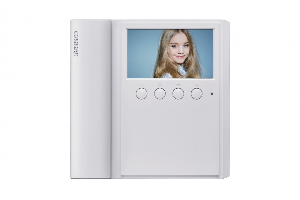 Commax cmv43a - monitor de 4.3 pulgadas con auricular, conexión a 4 hilos con frentes de calle commax/ soporta modum complejo co