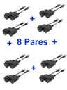 Utepo utp101phd6pak8 - 8 pares de transceptores pasivos  hd / diseño para empalmes ordenados / distancias cvi  720p a 300m /  10