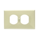 Placa De Plástico Para Contacto Dúplex Surtek SYS-136600 Color Marfil