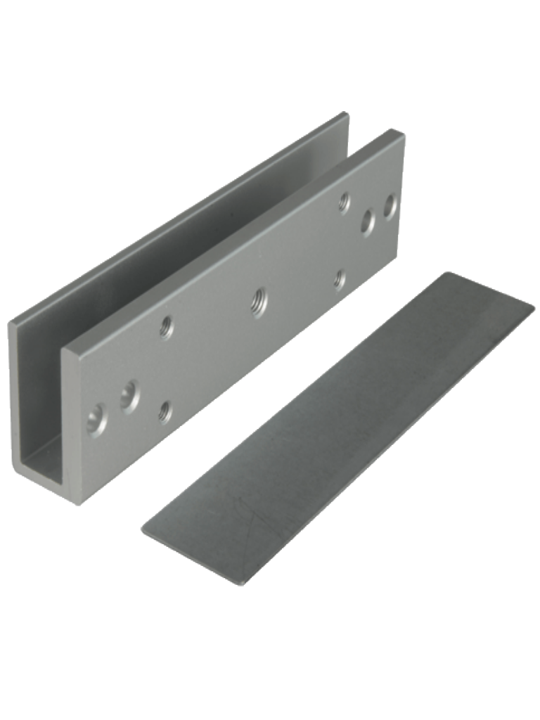 Zkteco lmb180u - soporte en u para montaje de electroimán para puerta de vidrio sin marco, compatible con cerradura magnética co