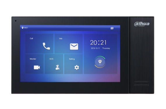 Dahua vth2421fbp- monitor ip touch de 7 pulgadas / poe standar / llamada en grupo / ranura microsd / 6 entradas de alarma/1 sali