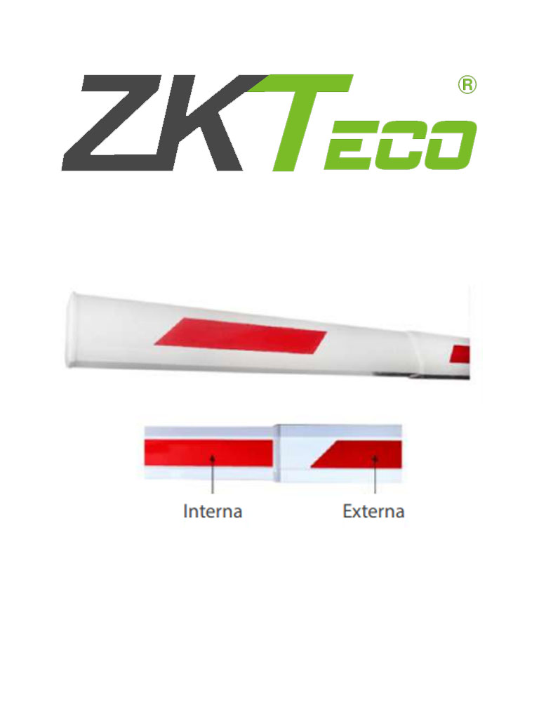 Zkteco yc45m - brazo telescópico de 2.6 m hasta 4.5 metros para barrera cmp200