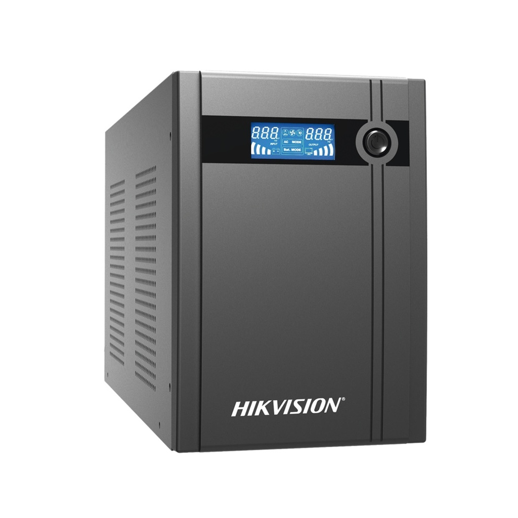 HIKVISION UPS de 3000 VA / 1800 W/Pantalla LCD/Protección contra Sobrecarga y Descarga/Entrada y Salida 120 VCA / 6 Tomas NEMA 5-15R (4 con Respaldo y 2 sin Respaldo)