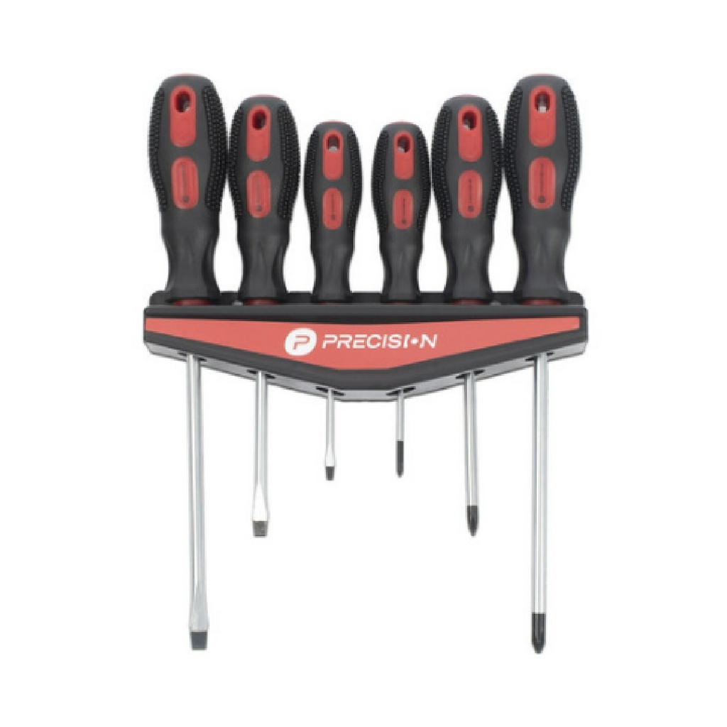 Juego de 6 Desarmadores Precision PST-H020-07 Con Organizador