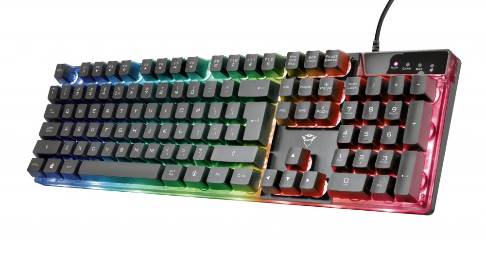 Teclado Gamer Trust GXT 835 Azor LED Multicolor Alámbrico Español