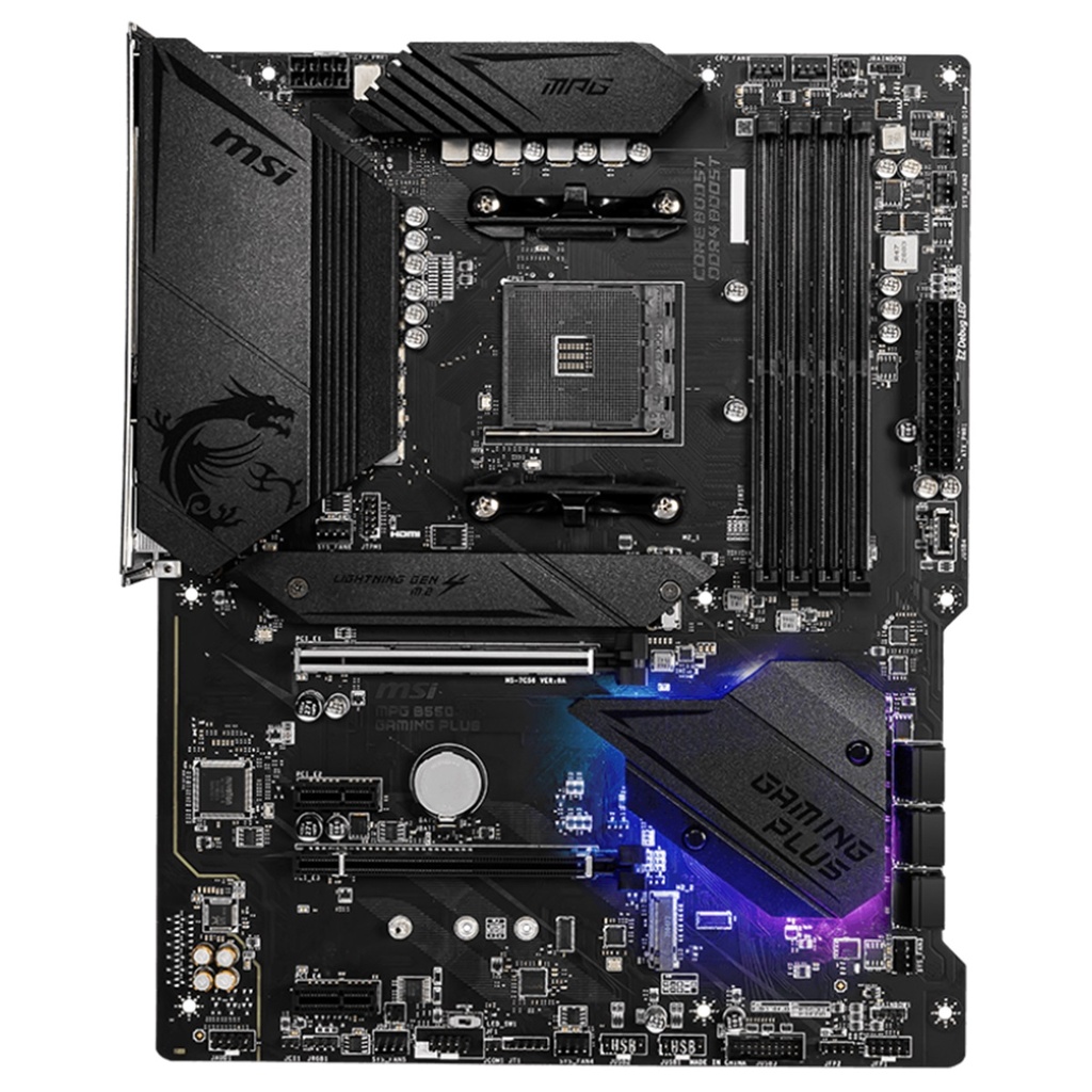 Tarjeta Madre MSI ATX MPG B550 GAMING PLUS S-AM4 AMD B550 HDMI 128GB DDR4 Para AMD