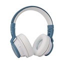 Audifonos backdrop inalambricos de diadema bluetooth - alambricos color blanco con azul