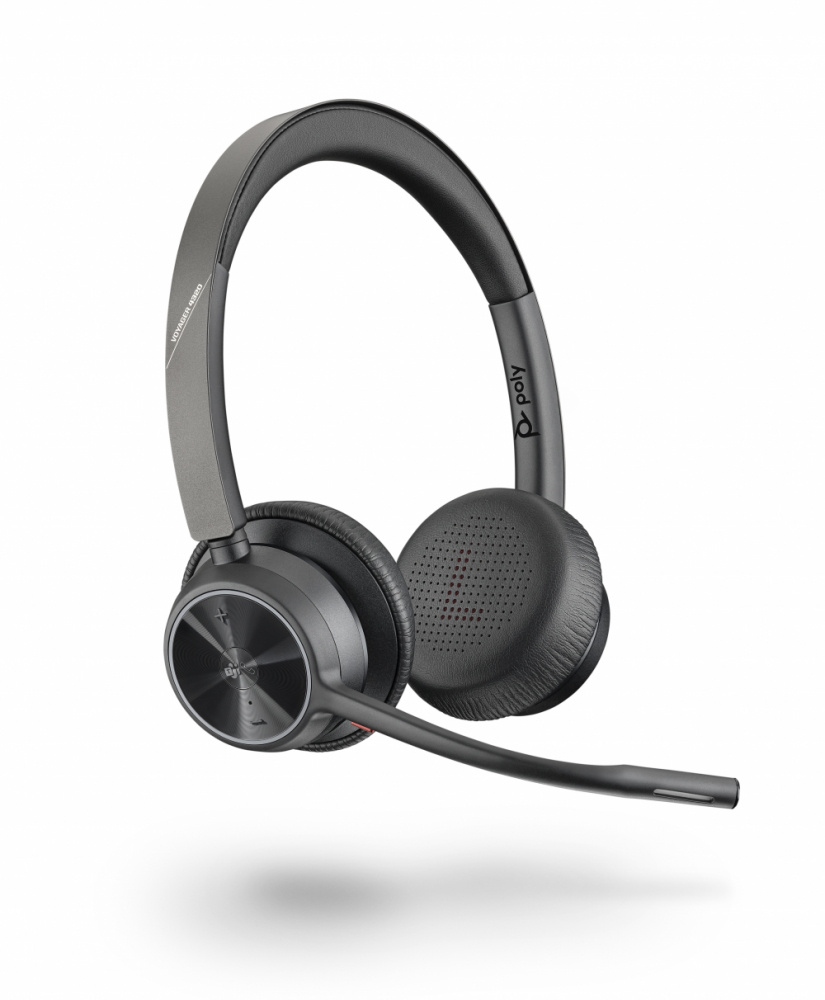 Poly Audífonos Voyager 4320 UC, Inalámbrico, Bluetooth, USB-A, Negro