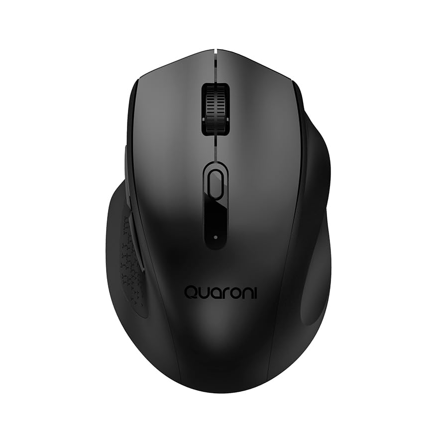 Mouse inalmbrico ergonmico con textura quaroni 5 scroll receptor 2.4 ghz
