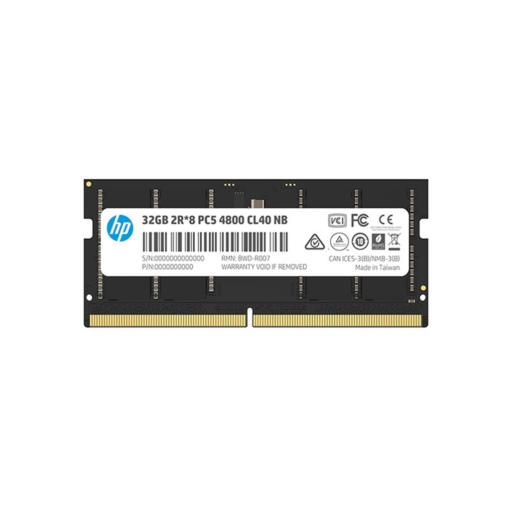 Memoria RAM Para Laptop HP 6H311AA DDR5 4800MHz 32GB Non-ECC CL40 262-pin SO-DIMM