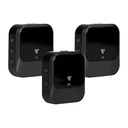 Kit de 2 microfonos y 1 receptor inalambricos game factor mcl650, 8hr, usb-c 2.4 ghz, 3.5mm, negro