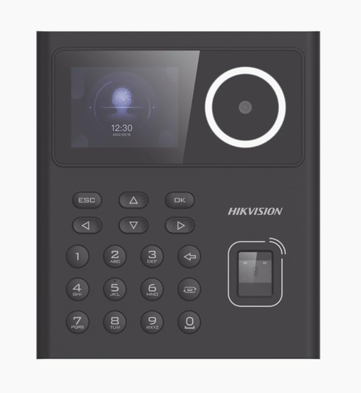 Terminal min moe wifi con batería de respaldo / administrable por smartphone o nube /  acceso y asistencia /  huella, facial y tarjetas mifare /  500 rostros y 1,000 huellas y tarjetas / detección de cubrebocas / hikconnect