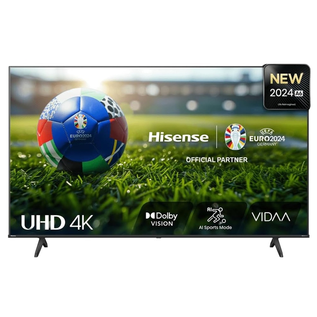 Televisor Hisense 55" A6NV 4K Smart Vidaa U7 Wi-Fi HDMI USB 3840 2160 RGB