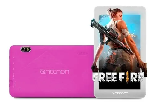 Tablet 7" necnon m002q-2-rs android 10 ram 2/16gb cam 2/5mp quadcore 1.8ghz funda silicon rosa