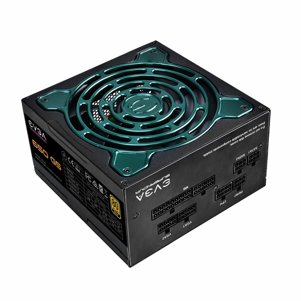 Fuente de Poder EVGA SuperNOVA 650 G5 650W ATX 12V 80 Plus Gold Full Modular 24-pin Eco Mode Fan 150mm