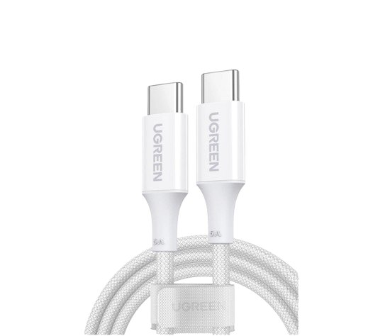 Cable usb-c a usb-c | 2 metros | potencia de carga 100w | 20v 5a | pd3.0 | qc4.0/3.0/2.0 | fpc | afc | 480 mbps | chip e-market | compatible con iphone 15 | carcasa de aluminio | nylon trenzado.