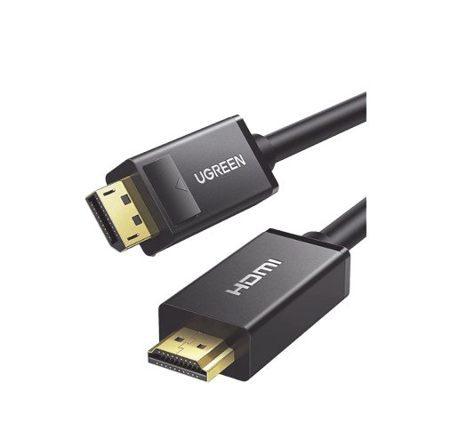 Cable dp macho a hdmi macho | longitud 5m | soporta 4k@30hz | soporta 3d | cobre estañado 28awg | blindaje interno múltiple | transmisión unidireccional | botón de liberación | chip de última generación.