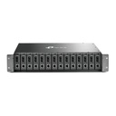 Gabinete Para Convertidores De Medios TP-Link MC1400 Para Montaje En Rack 2U 14 Bahías