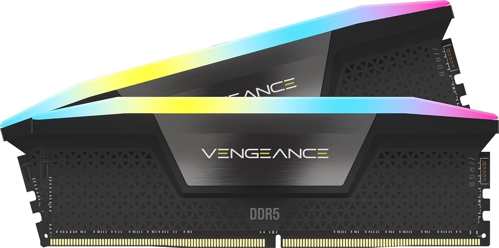 Memoria dimm ddr5 corsair cmh32gx5m2x7200c34 32gb 7200mhz 2x16gb vengeance rgb negro cl34-96