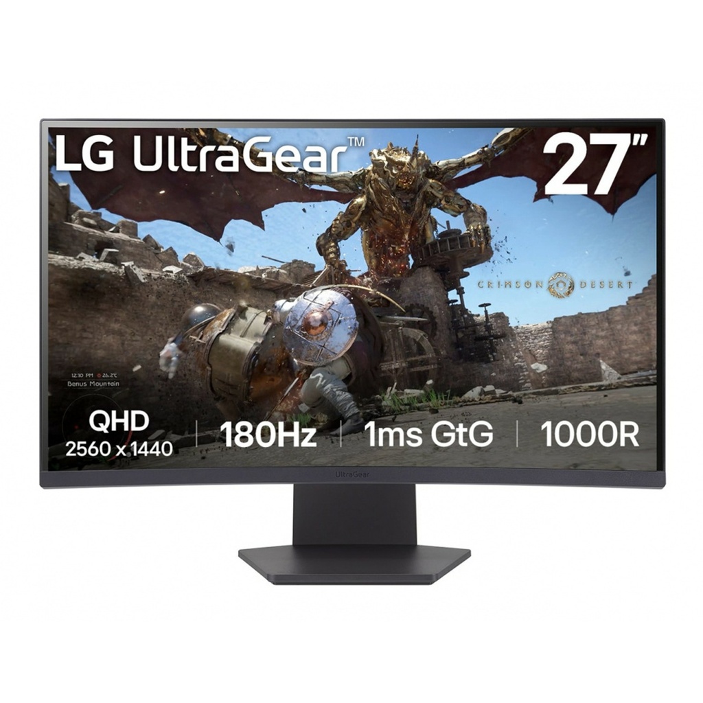 Monitor Curvo LG UltraGear 27 " QHD 2560 x 1440 VA 180Hz 1ms GtG AMD FreeSync