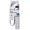 Barra Multicontacto Nextep NE-240 6 Contactos Aterrizados Cable de 50cm