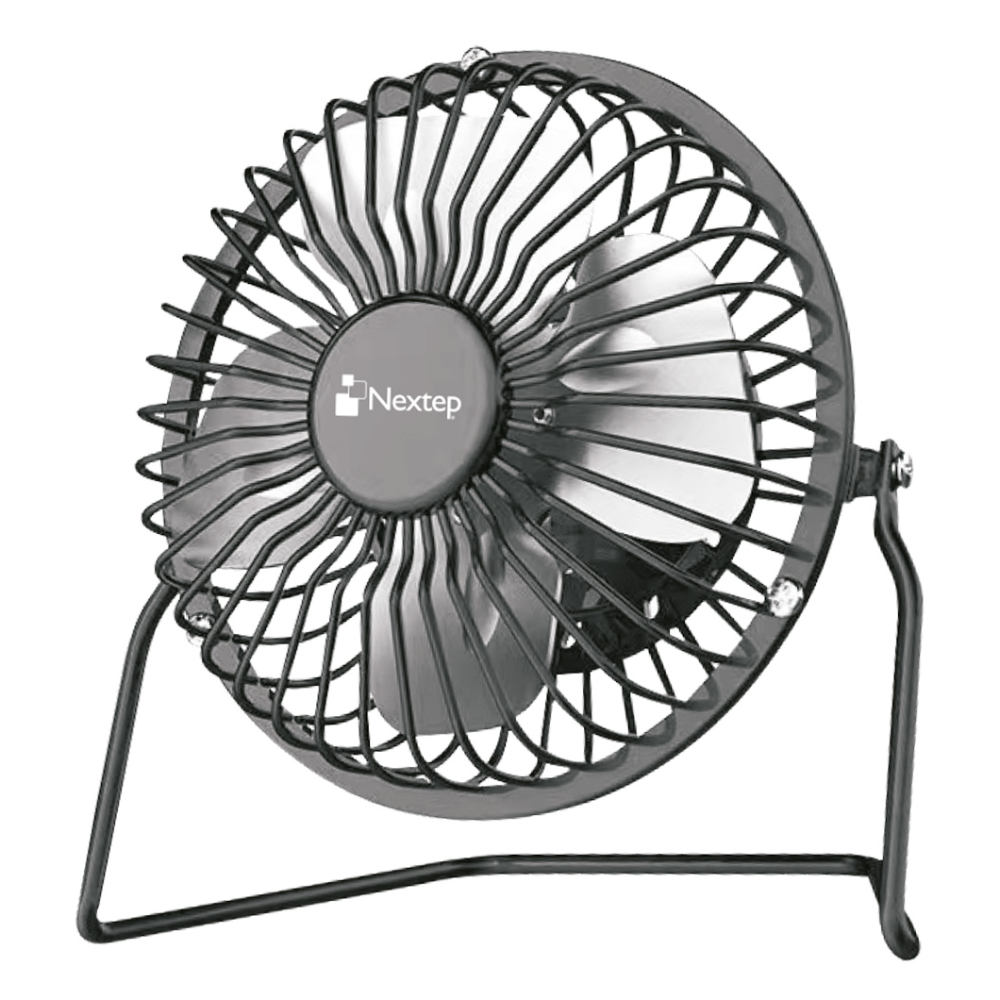 Mini ventilador nextep de escritorio metalico conexion usb a 4