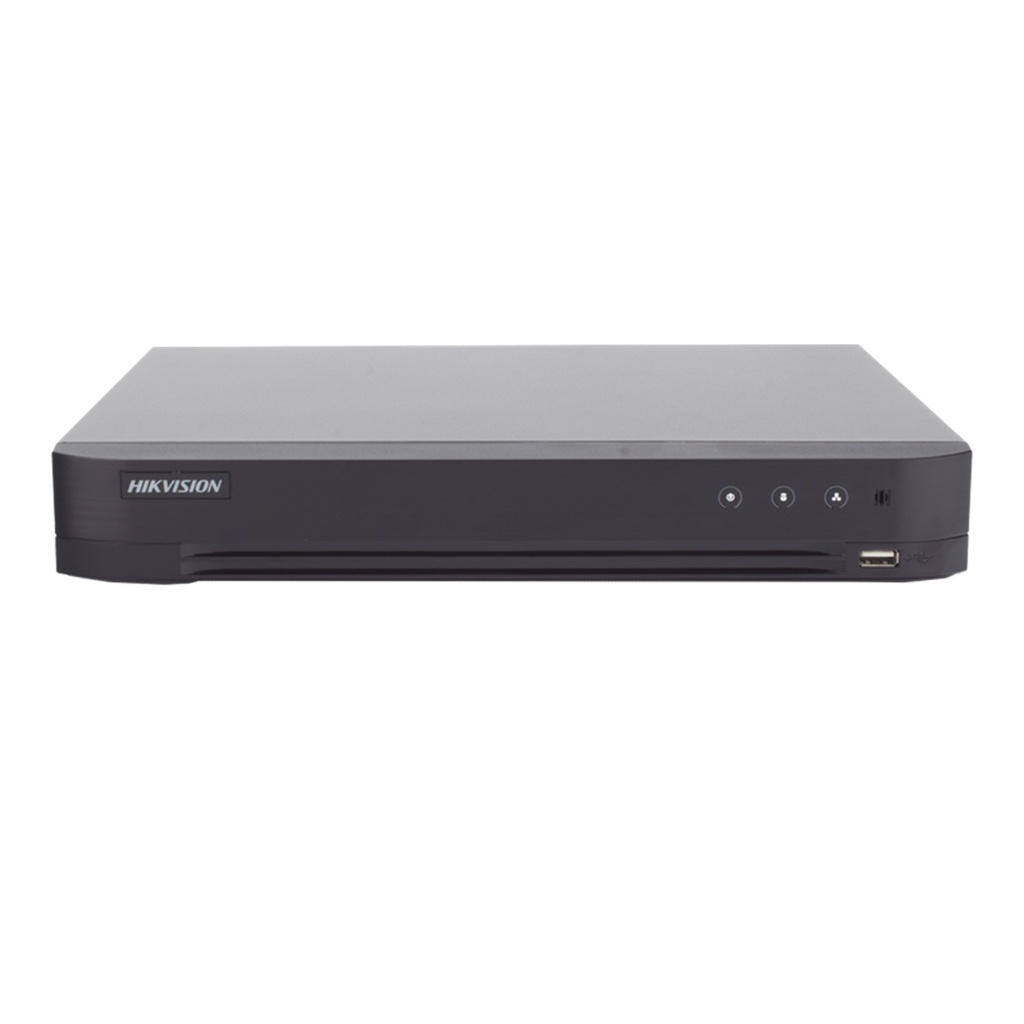 DVR 4 Canales Hikvision IDS-7204HUHI-M1/XT Para 1 Discos Duros máx. 10TB 2x USB 2.0 1x RJ-45
