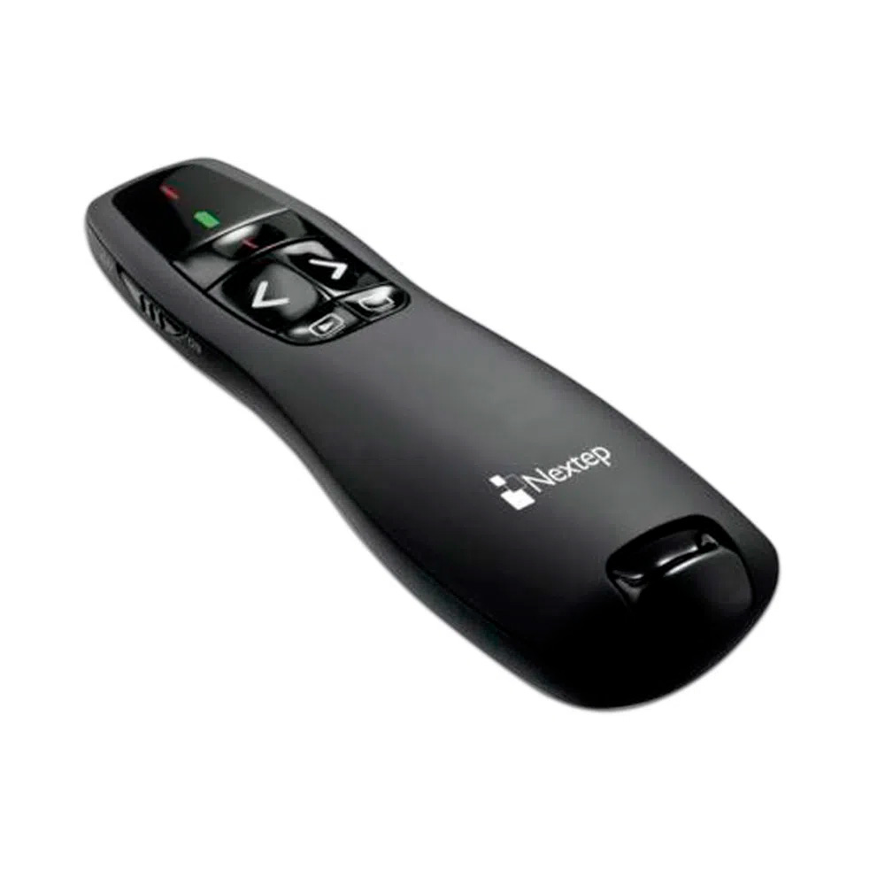 Presentador inalámbrico nextep ne-420 con apuntador laser de color rojo batería aa alcance 20 metros -