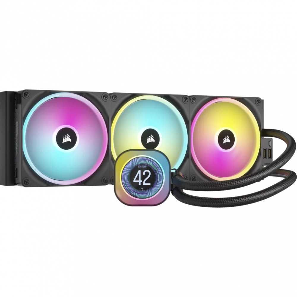 Corsair iCUE Link H170i RGB AIO Enfriamiento Líquido para CPU, 3x 140mm, hasta 2000RPM, Negro