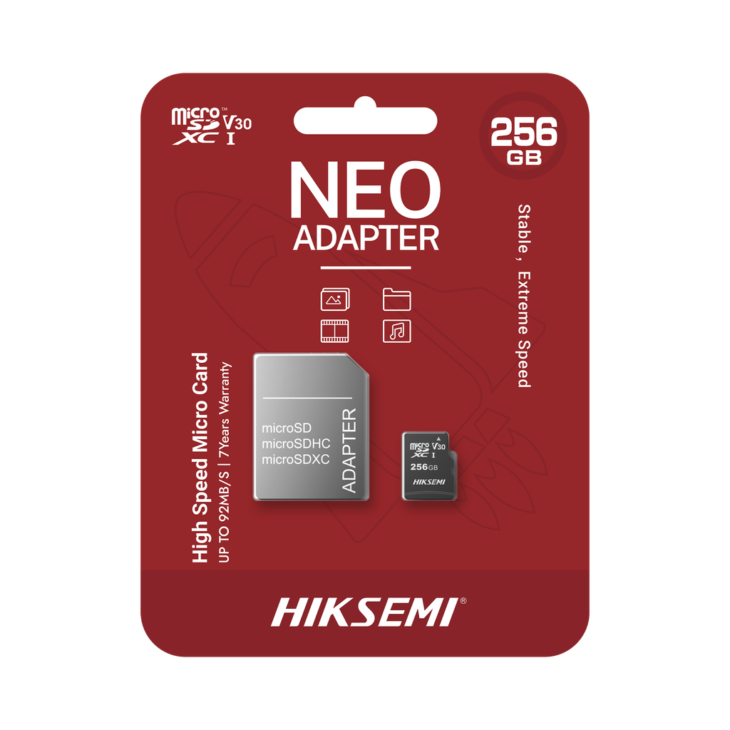 Memoria microsd con adaptador ideal para celular o tablet / 256 gb / multipropósito