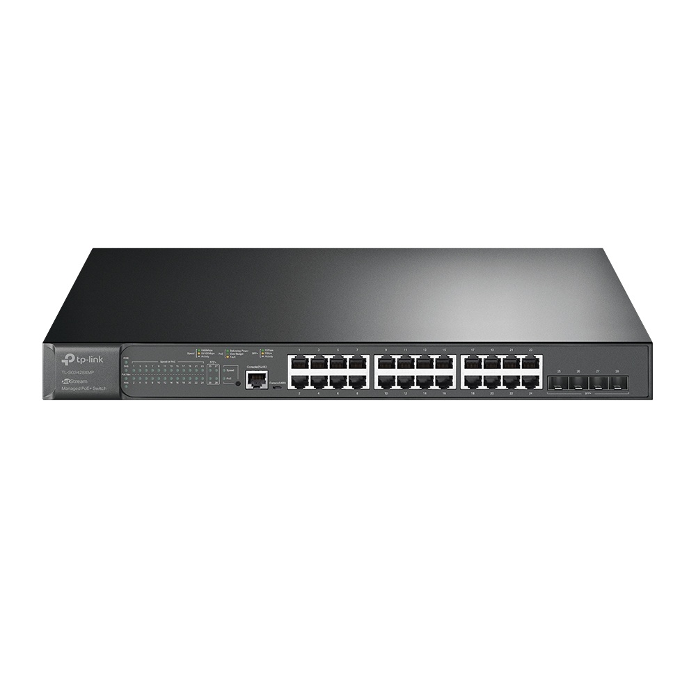 Switch TP-Link Gigabit Ethernet TL-SG3428X 24 Puertos 10/100/1000Mbps + 4 Puertos SFP+ 128 Gbit/s 16.000 Entradas Gestionado